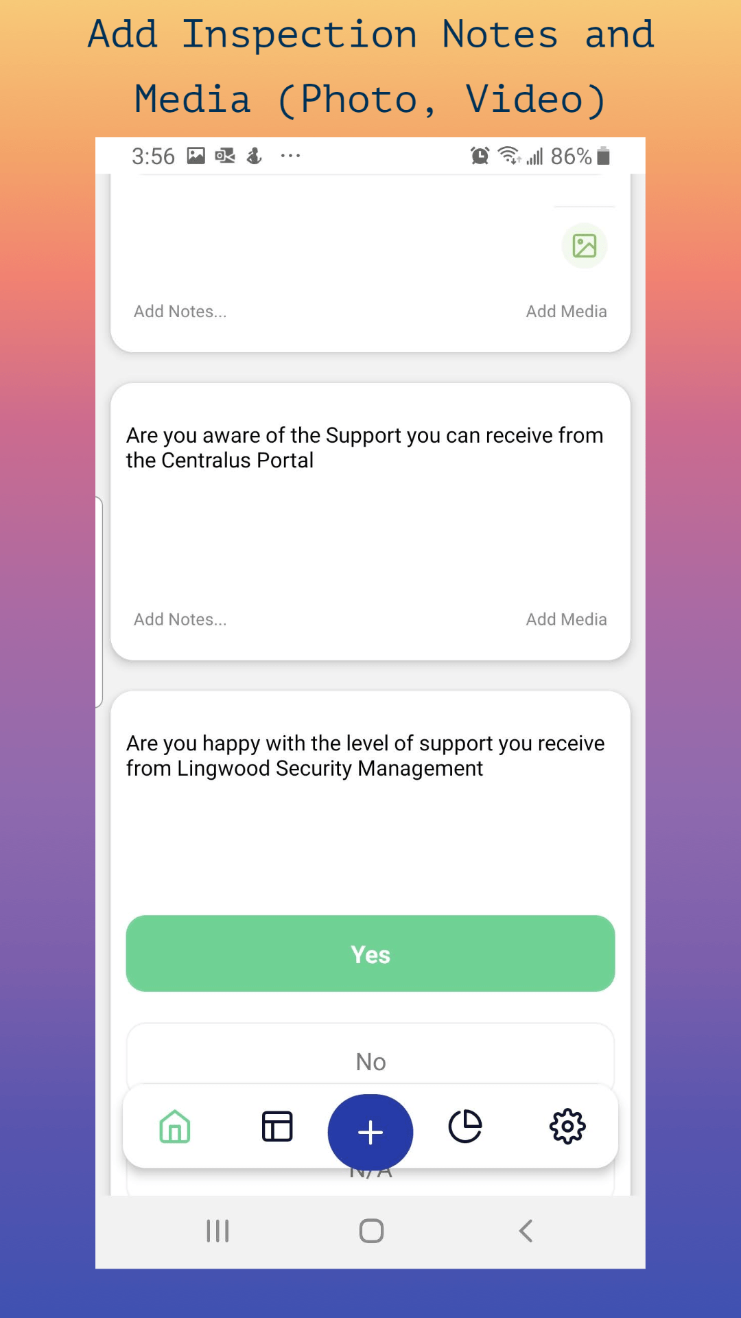 screenshot of eAuditor Audits & Inspections